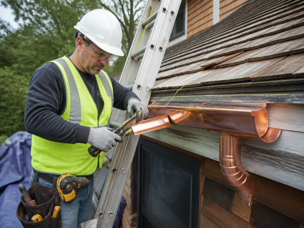 Copper Gutter Installation